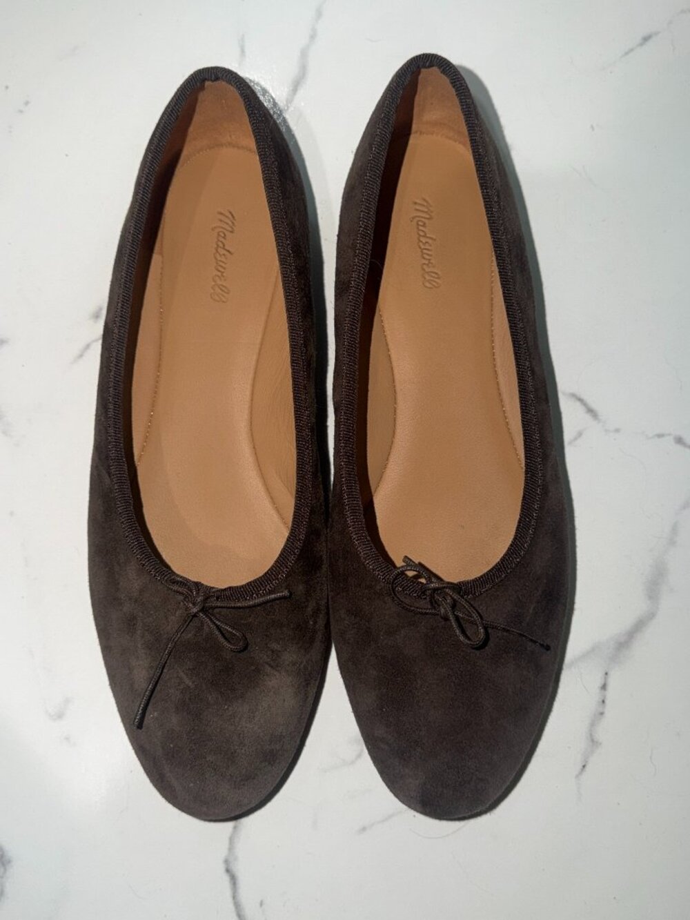 Madewell April Suede Brown Ballet Flat Sz 10 - Picture 3 of 5